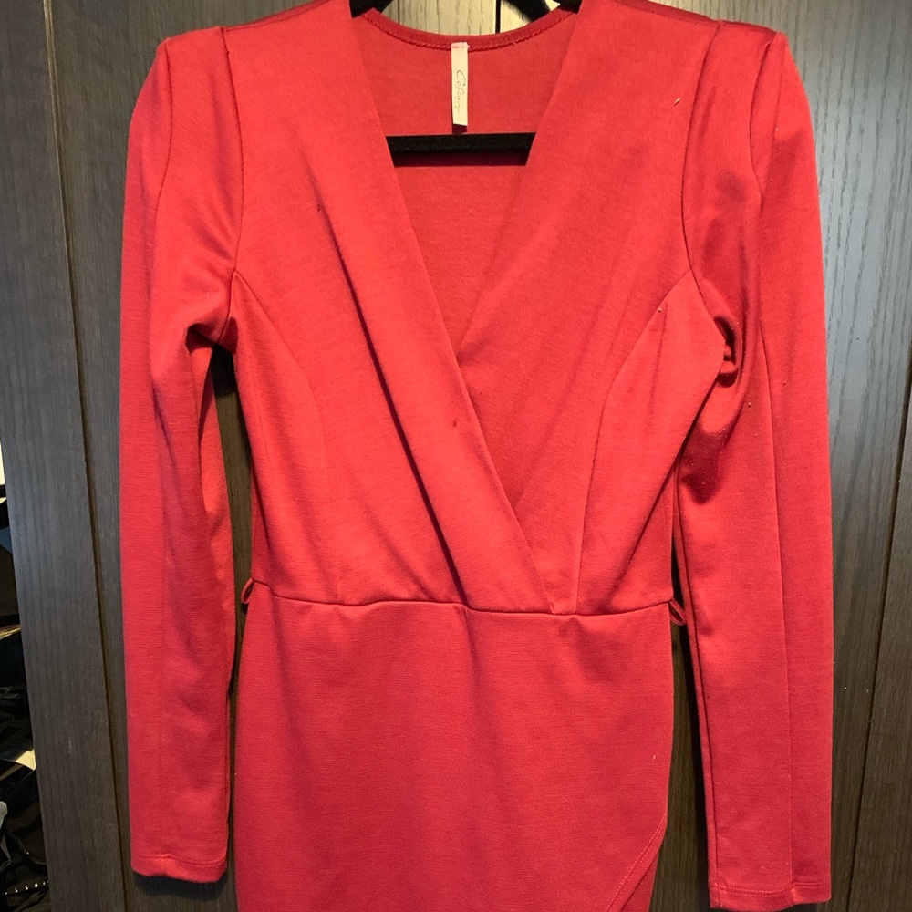 Burgundy asymmetrical dress Medium